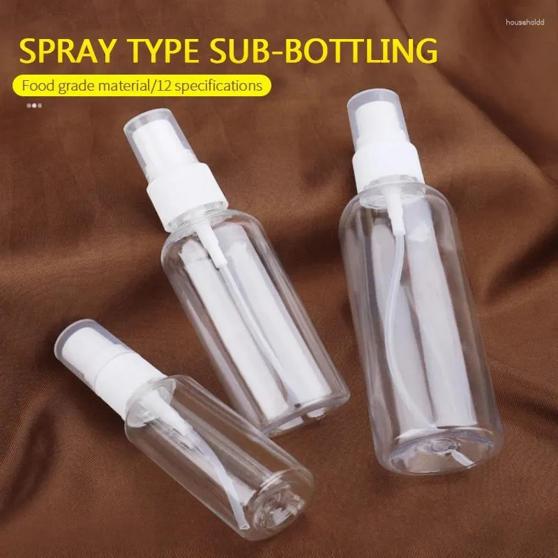 Storage Bottles 150ml 200ml 250ml Portable Spray Bottle Clear Mini Plastic Empty Cosmetics Sample Test Tube Thin Vials For Travel