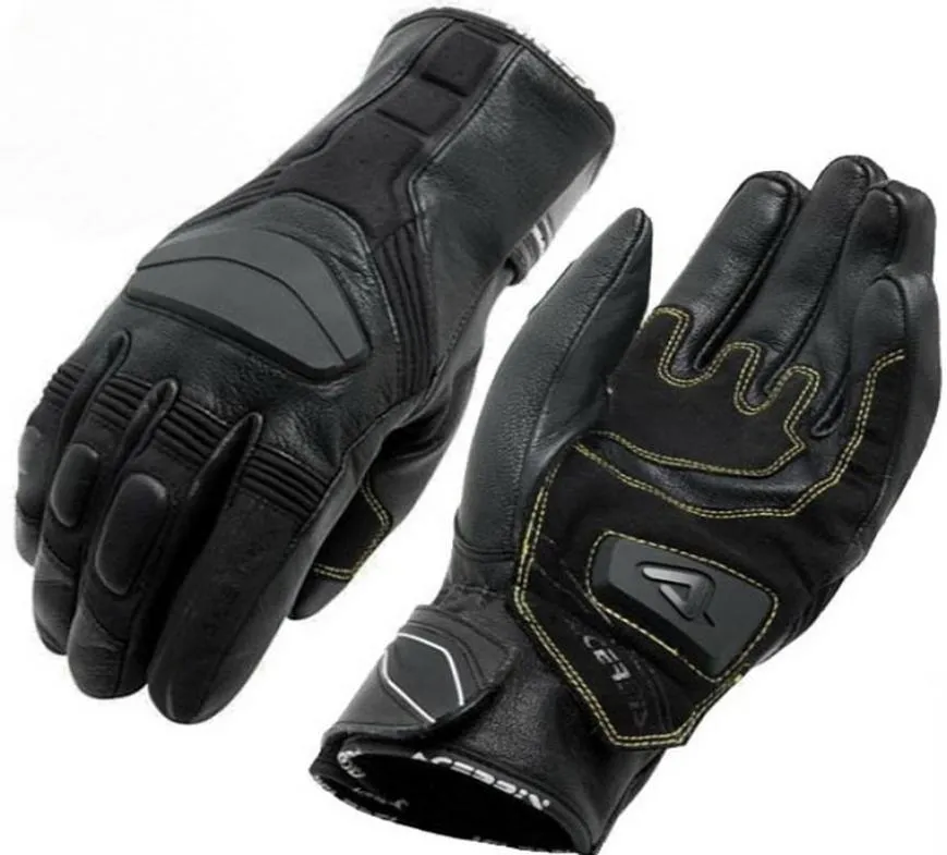 2016 New Super warm Acerbis May Hill professional motorcycle racing gloves leather riding glove winter cold black color size M L X7051877