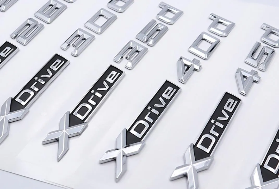 car 28d Side Car Sticker 55d Xdrive 20d for Badges 30d 35d 40d ABS 48d 45d 3D Badge Emblem Stickers X4 Logo Styling 25d BMW X2 X3 7763784