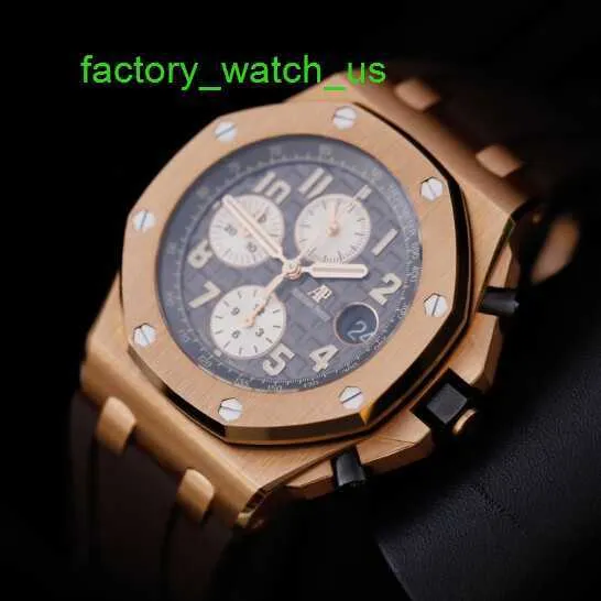 AP Watch Montre Tourbillon Watch Royal Oak Offshore 26470OR Elephant Grey Men's Watch 18k Rose Gold Automatic Mechanical Swiss Watch Luxury Gauge 42mm