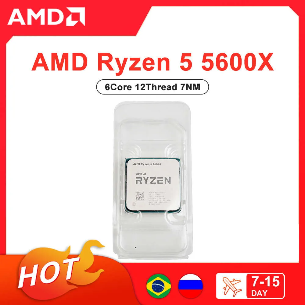 AMD NEW RYZEN 5 5600X R5 5600X CPU Processor Desktop Gamer Processor 3,7 GHz 6-kärnor 12-thread 7nm AM4 5600X Ryzen Accessories