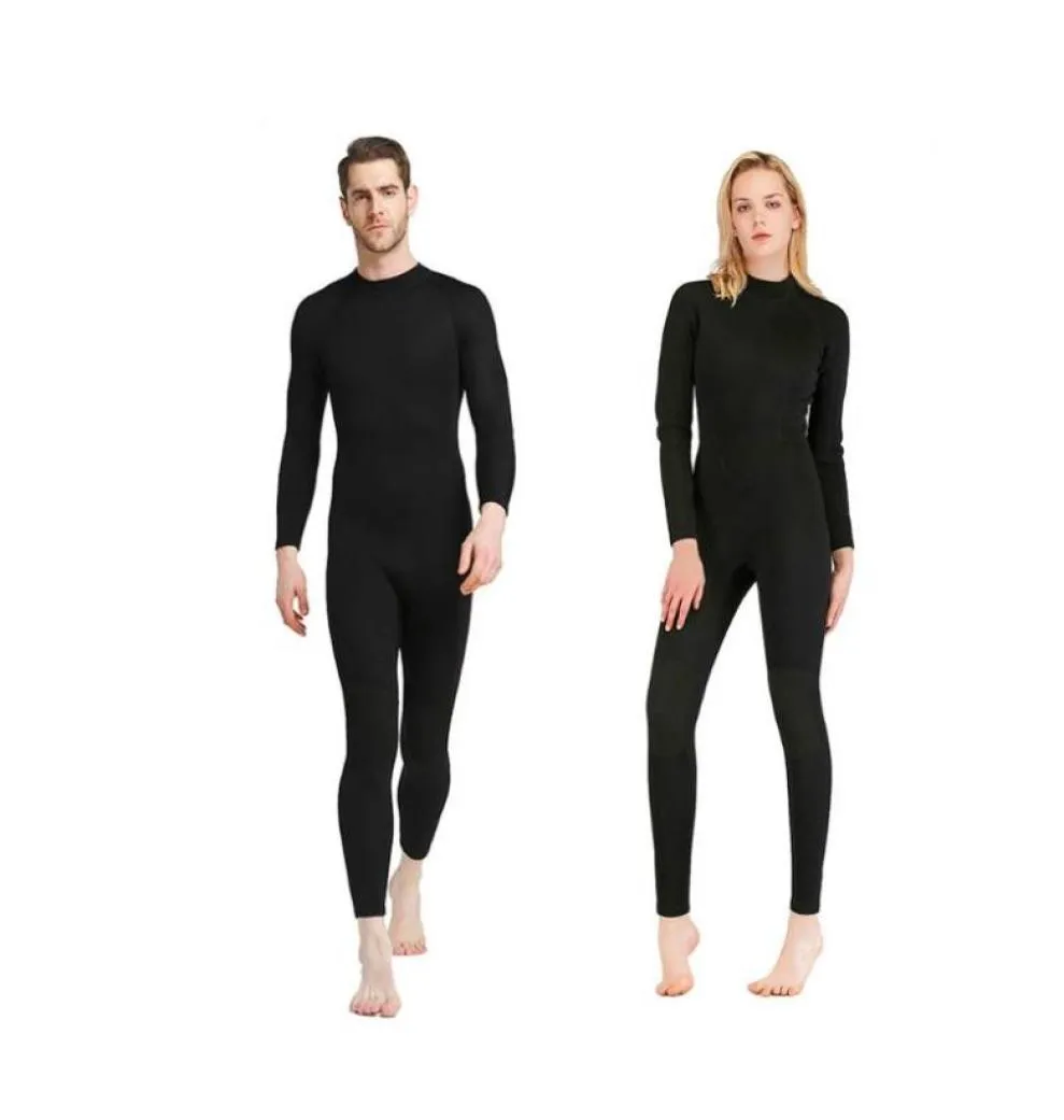 Women039s Swimwear Sbart 15mm Full Black Wet Suits para Homem Mulher Nylon Neoprene One Piece Protetor Solar Durável Terno de Mergulho Térmico 4242598