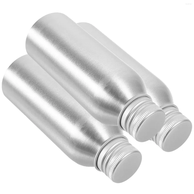 Storage Bottles 3 Sets Container Aluminum Bottle Travel Squeeze Refillable Soap Dispenser Perfume