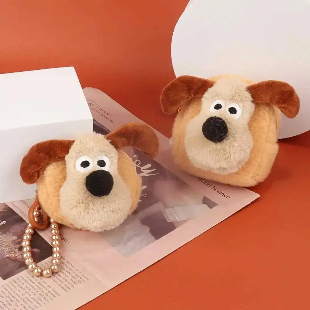 Other Toys Zipper Puppy Plush Coin Purse Mini Storage Bags Dog Animal Puppy Plush Backpack Round Korean Style Dog Earphone Bag OutdoorL2403