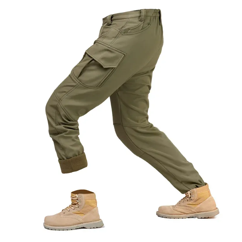 Bastoncini Pantaloni tattici da esterno Pantaloni da sci in pelle di squalo Appassionati di militari Pantaloni da trekking Soft Shell Plus Pantaloni Veet Caldi impermeabili