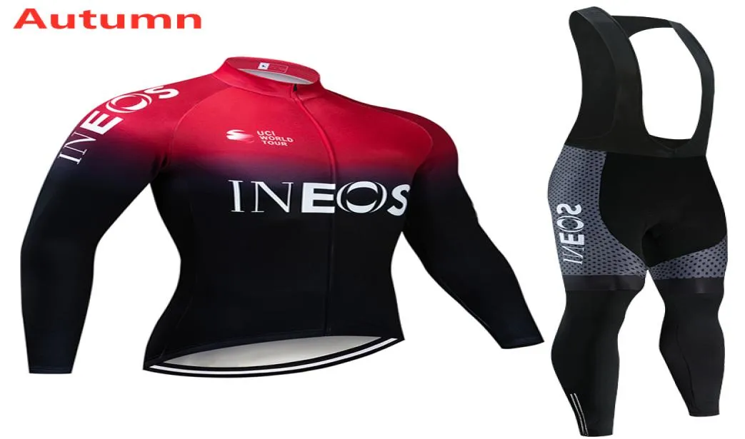 Ineos Cycling Jersey Kit 2020 Pro Team Autumn Lengeve Lengeve Sycling Clothing MTB Bike Bike Clothing