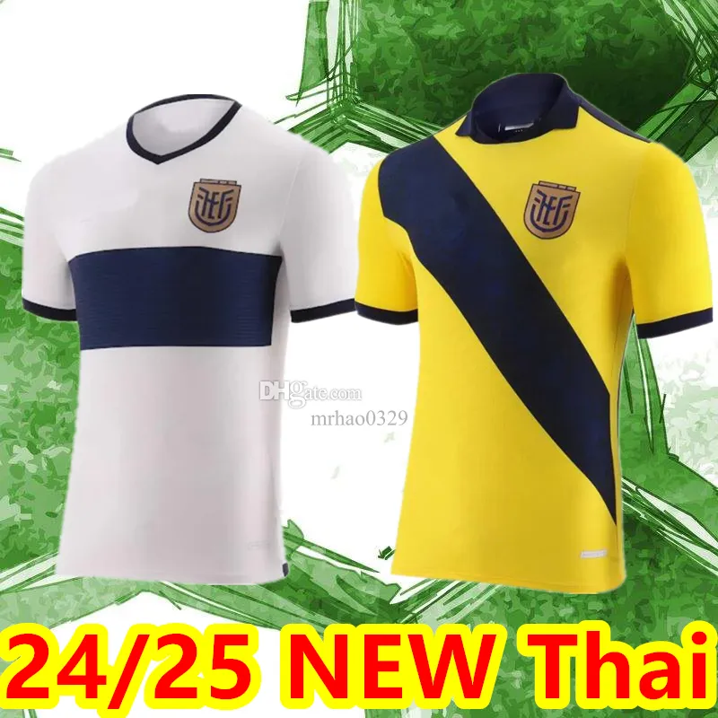 2024 25 maillots de football de l'Équateur 24 25 VALEMNCIA Martinez Hincapie D. Palacios M. Caicedo à domicile 3e chemises de football Copa America