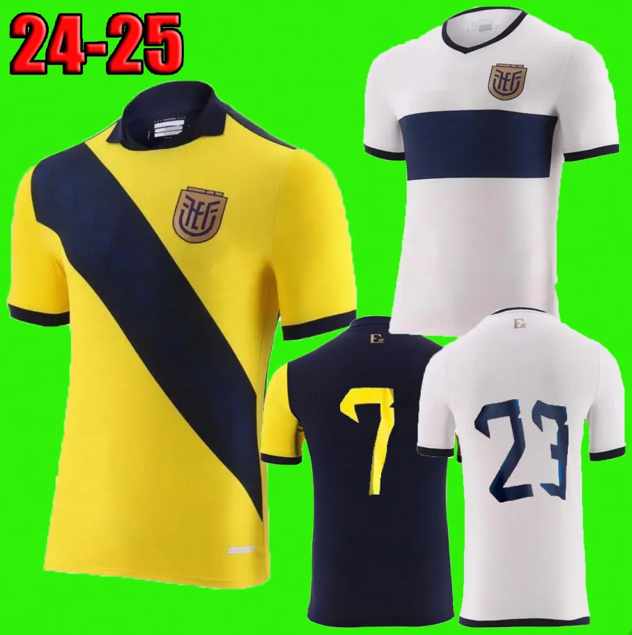 جديد 2024 Ecuador Estupinan Plata Mens Soccer Jerseys 24 25 Valemncia Martinez Hincapie D. Palacios M.