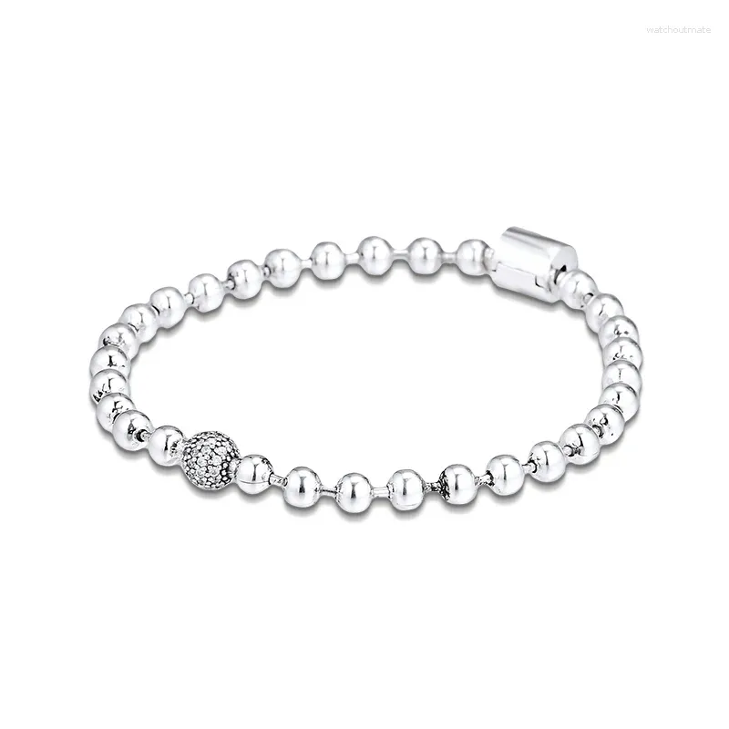 Charm Armbänder Qandocci Perlen Pave-Kette Sterling-Susier-Jüdchen