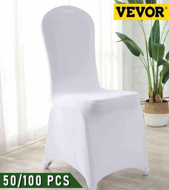 Чехлы на свадебные стулья VEVOR 50 100 шт., эластичный чехол из спандекса для ресторана, банкета, обеденной вечеринки, универсальный чехол 2111051590099