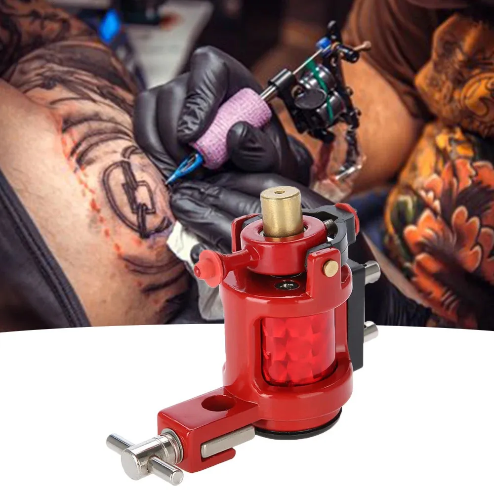 Macchina per tatuaggi rotativa in lega professionale Forte pistola a motore Liner Shader Colorazione Strumento per trucco permanente Kit di attrezzatura per motore Tatoo 240304
