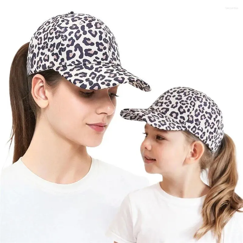Ball Caps Parent Kids Baseball Cap Mother & Baby Daughter Sun Adjustable High Messy Bun Ponycap Quick Drying Sports Hat