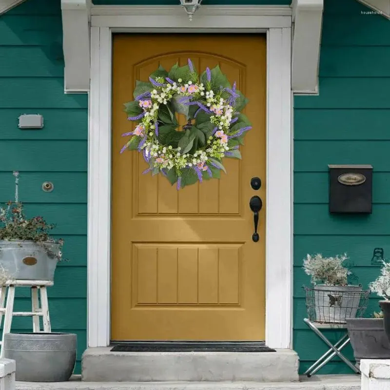 Decoratieve bloemen Hoogwaardige kransbladslinger Levendige kleuren Lente Kunstmatige decoratie met realistische simulatie voor voorkant