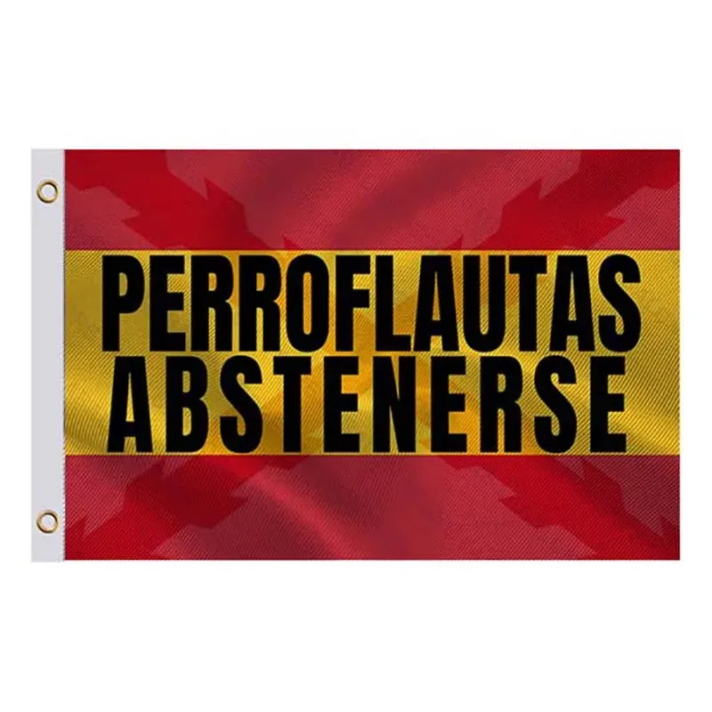 Akcesoria Flag Hiszpania Perroflautas wstrzymuje się