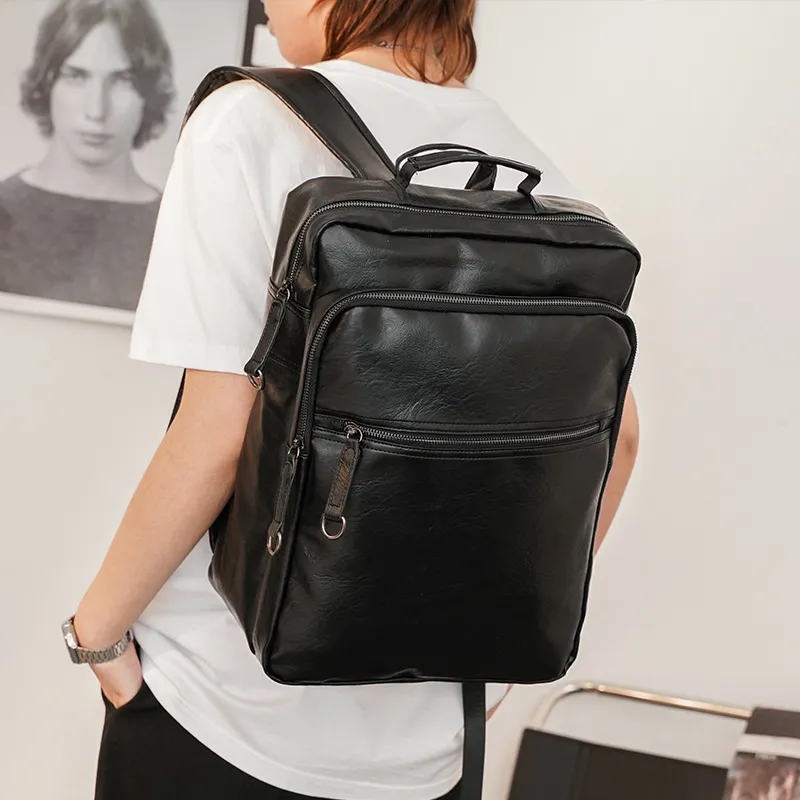 High Quality Women Man PU Leather Backpacks Girl Luxury Designer Back Pack Laptop Bag Large Capacity Travel Bag For girls boys Handbags