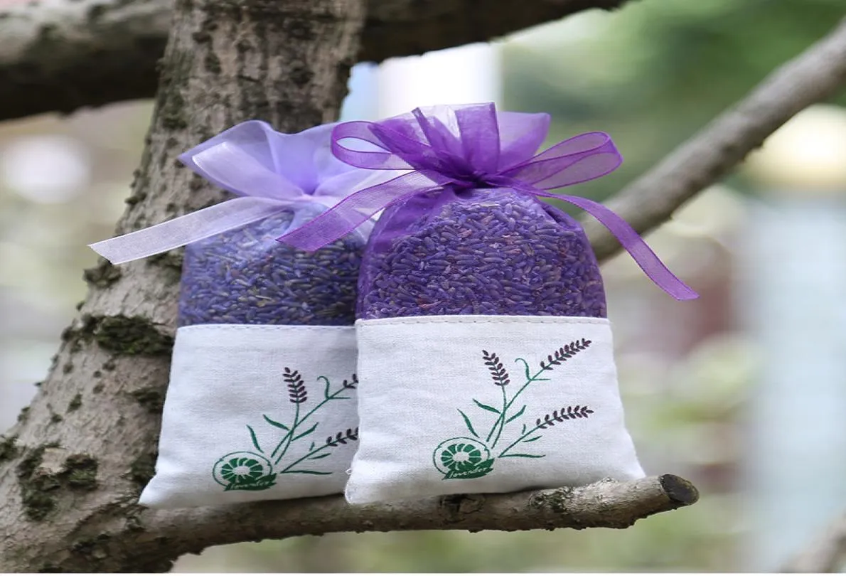 Purple Cotton Organza Lavender Sachet Bag Diy Dried Flower Sweet Bursa Garderob Mouldsecast Present Bag Lin45778770852