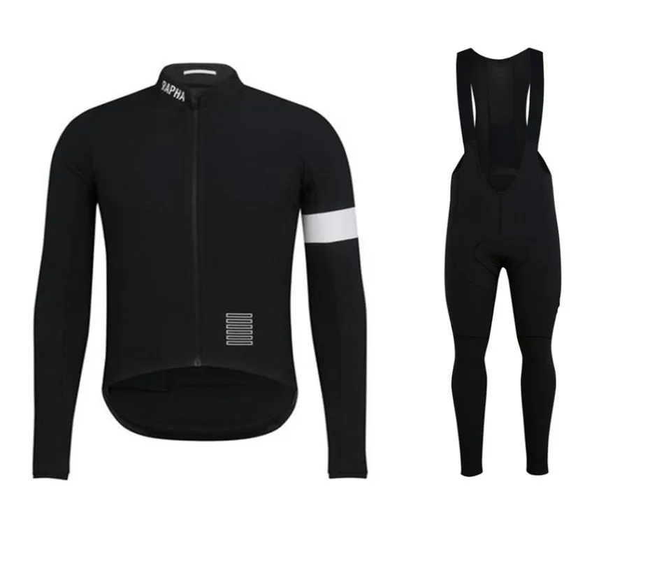 RAPHA team Cycling long Sleeves jersey bib mens sets mens quick dry ropa ciclismo MTB clothes racing wear q10082105681