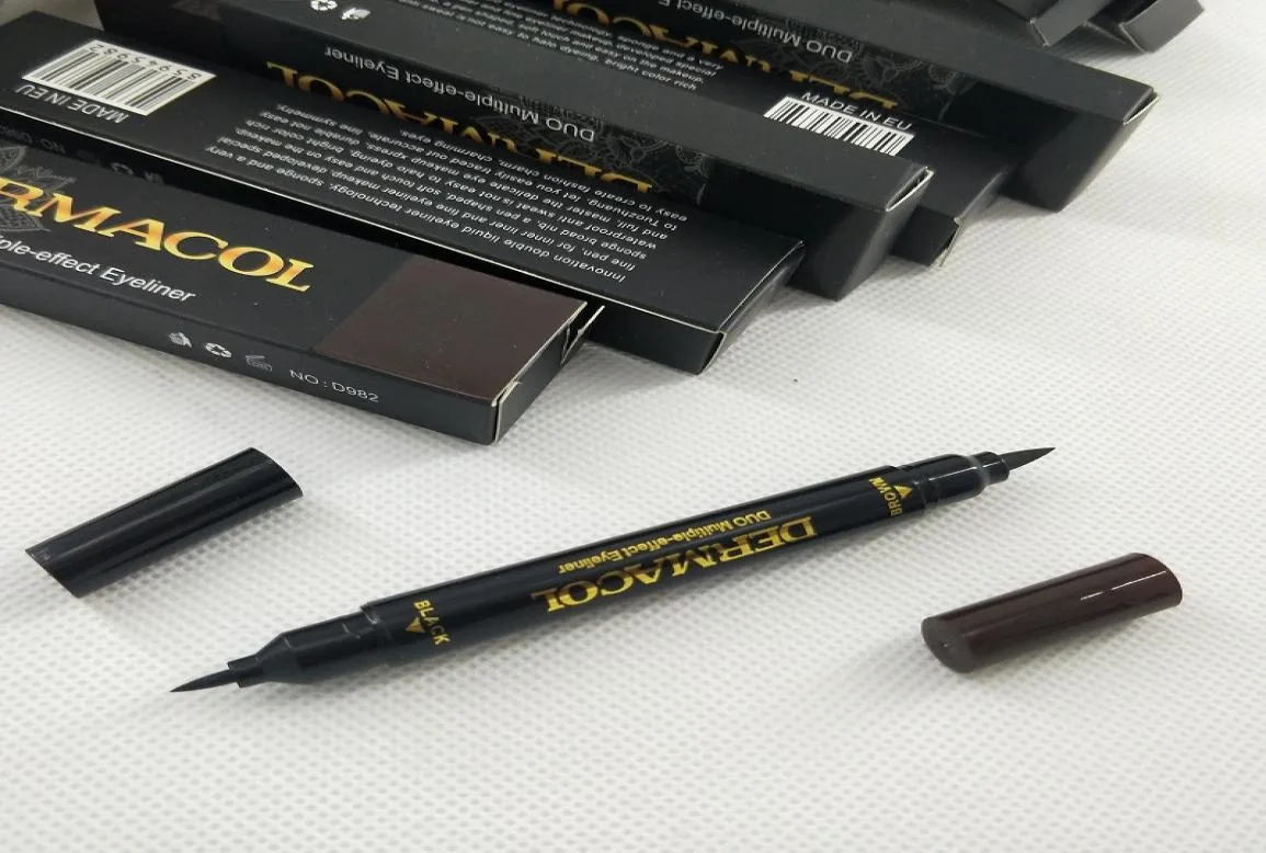 Maquillage marque Maquillage yeux duo eyeliner à effets multiples noir marron Maquillage longue durée eyeliner8320618