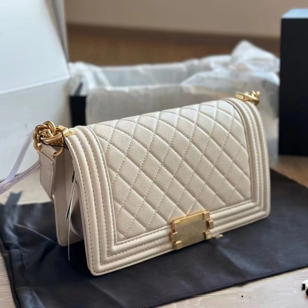 デザイナーショルダーバッグ豪華なクロスボディバッグキャビアシープ  