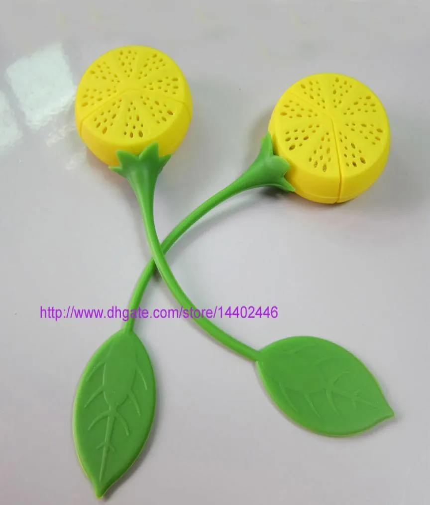 100pcs Lemon Shape Silicone Loose Tea Filter Tea Leaf Infuser Silicon Citrus Wedge Strainer Tool Tools7822672