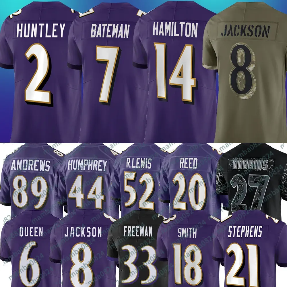 8 Lamar Jackson Baltimores Futbol Forması Zay Çiçekler Kyle Hamilton Justin Tucker Roquan Smith Odell Beckham Jr Mark Andrews Rashod Bateman Marlon Humphrey