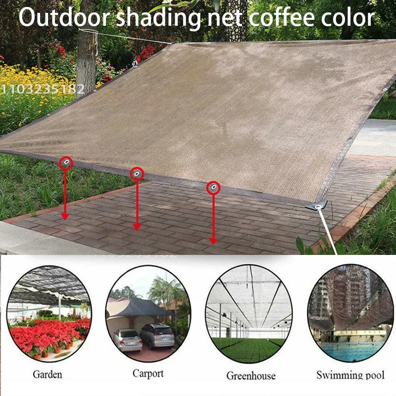 Nets Outdoor HDPE Sunshade parasol, ogrody, budynki, cieniowanie, balkony, okręty słońca, tarasy, namioty basenowe