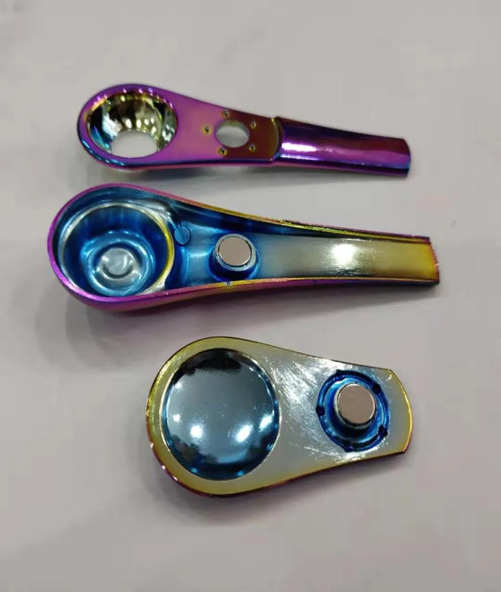 Spoon Smoking Pipe Portable Creative Herb Tobacco Cigarette Ignescent Metal Pipe Metal Smoking Pipe5484294