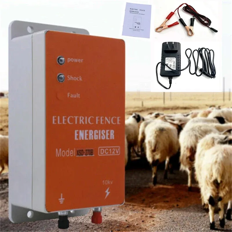 Kapılar elektrik çit 0.5 joule düşük empedans enerji hayvancılık koyun köpek domuz fil sığır hayvanları yüksek voltaj nabız denetleyici