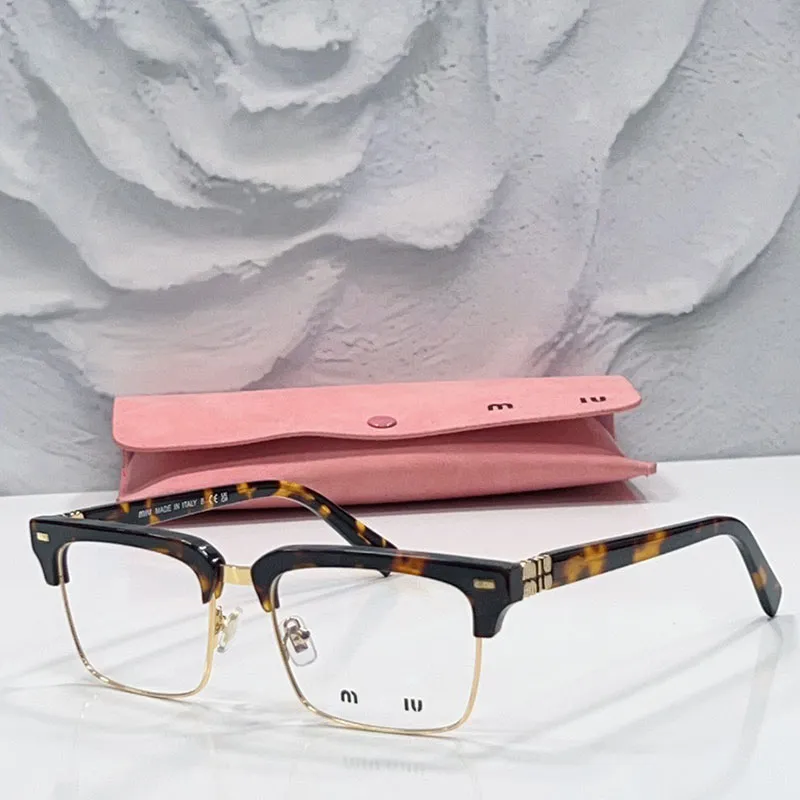 Miu Runway Womens Designer Sunglasses Acetate Metal Square Frame