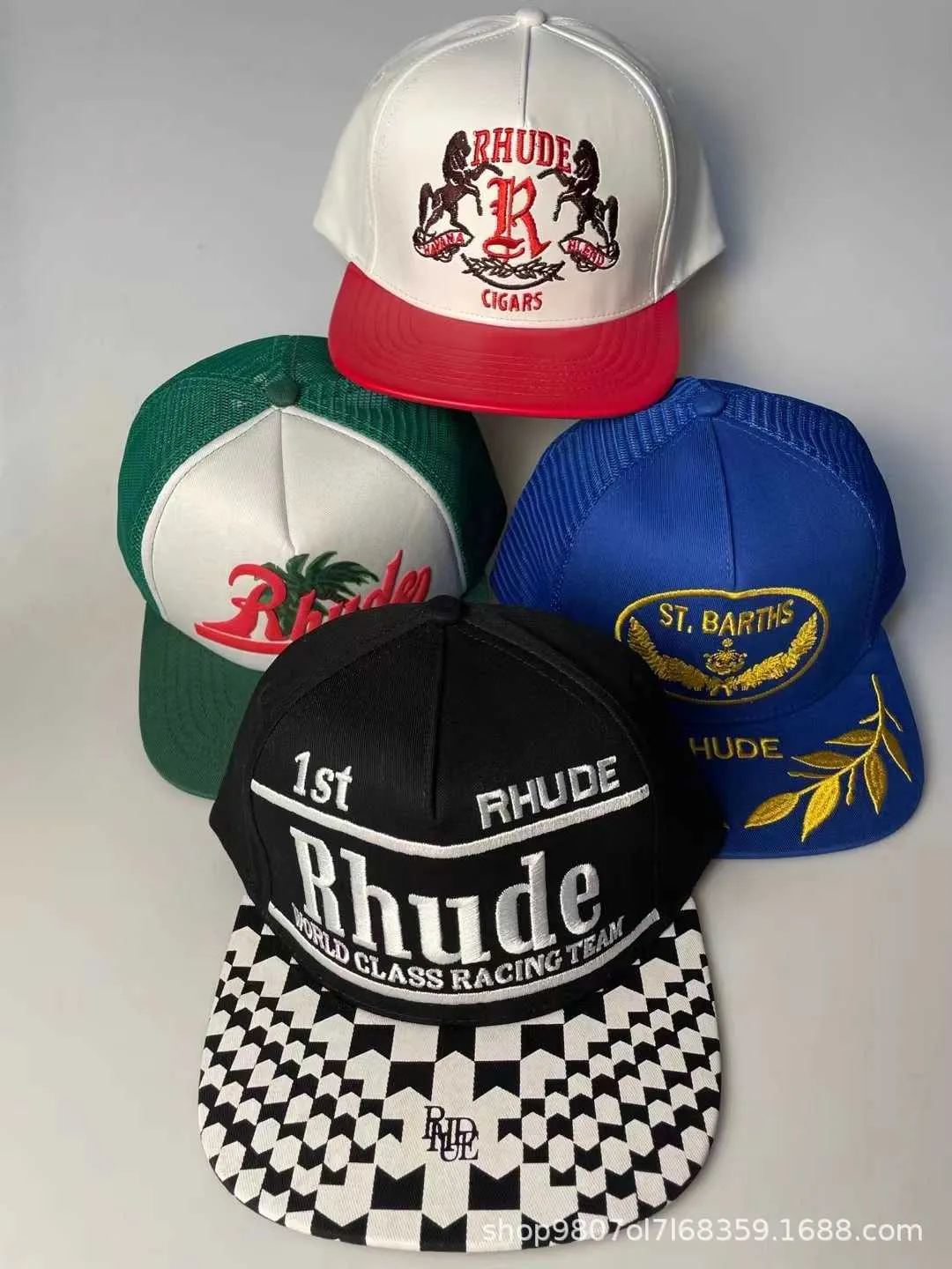 Autumn/winter New Correct Version High Quality Rhude American Fashion Brand Hat Mens and Womens Sunshade Truck Summer