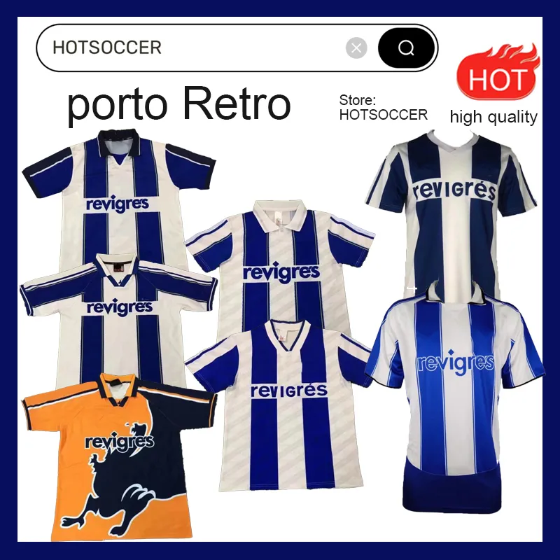 1994 95 97 99 Porto Retro Soccer Jerseys 2001 03 04 Coppa Finale casa lontano Uomo DECO Kit Blu giallo classico Uniforme McCARTHY DERLEI finale Maglia da calcio vintage