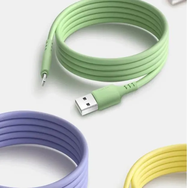 Câble en Silicone liquide souple 3A Micro USB Type C pour Samsung S10 S20 Huawei Redmi chargeur de téléphone mobile câble de Type C USB C