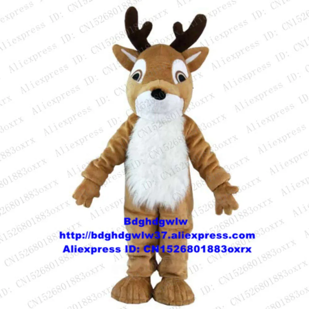 Trajes de mascote de pele longa marrom rena alce alce wapiti caribu alces veado mascote personagem personagem casar núpcias os produtos mais escolhidos zx1361