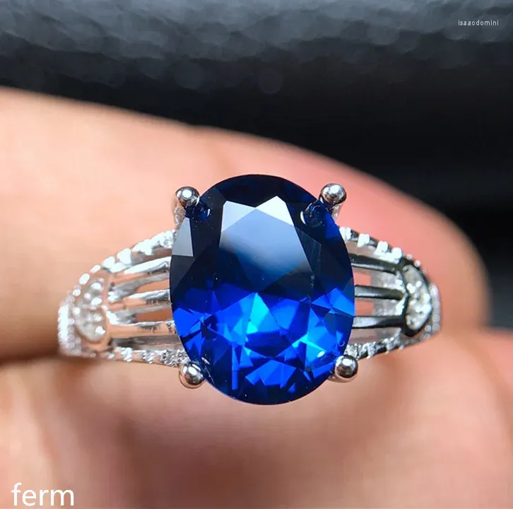 Cluster-Ringe KJJEAXCMY Feiner Schmuck 925 reines Silber eingelegt mit natürlichen blauen Topas Ring kleine und ungewöhnliche Blumen