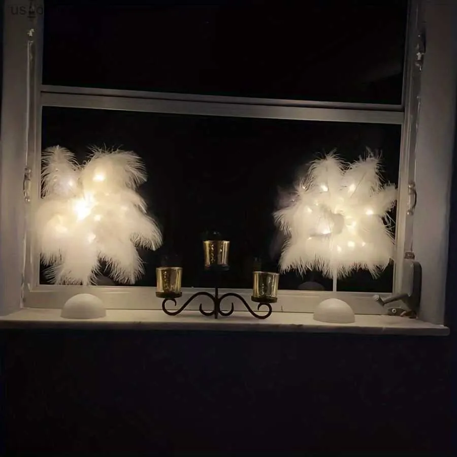 Bordslampor 1pc fjäder bordslampa sovrum inomhus dekorativ lampa romantisk gåva födelsedag lampa fjäder lampa bord natt lampa valentiner dag födelsedag present rosa w