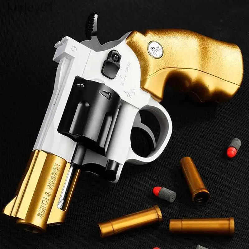 Gun Toys Revolver Pistol Paintball Soft Bullet Gun Simulation Model Toy Gun Boy War Traumat Fake Gun Gift Bb Pistol yq240314