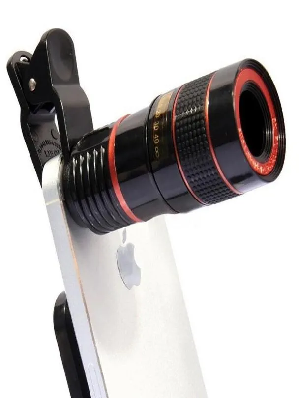 Cyberstore 12X Handy-Außenkameraobjektiv Universal-Clip-Teleskop HD Externes Teleobjektiv Teleobjektiv Optische Zoomzelle P1075087