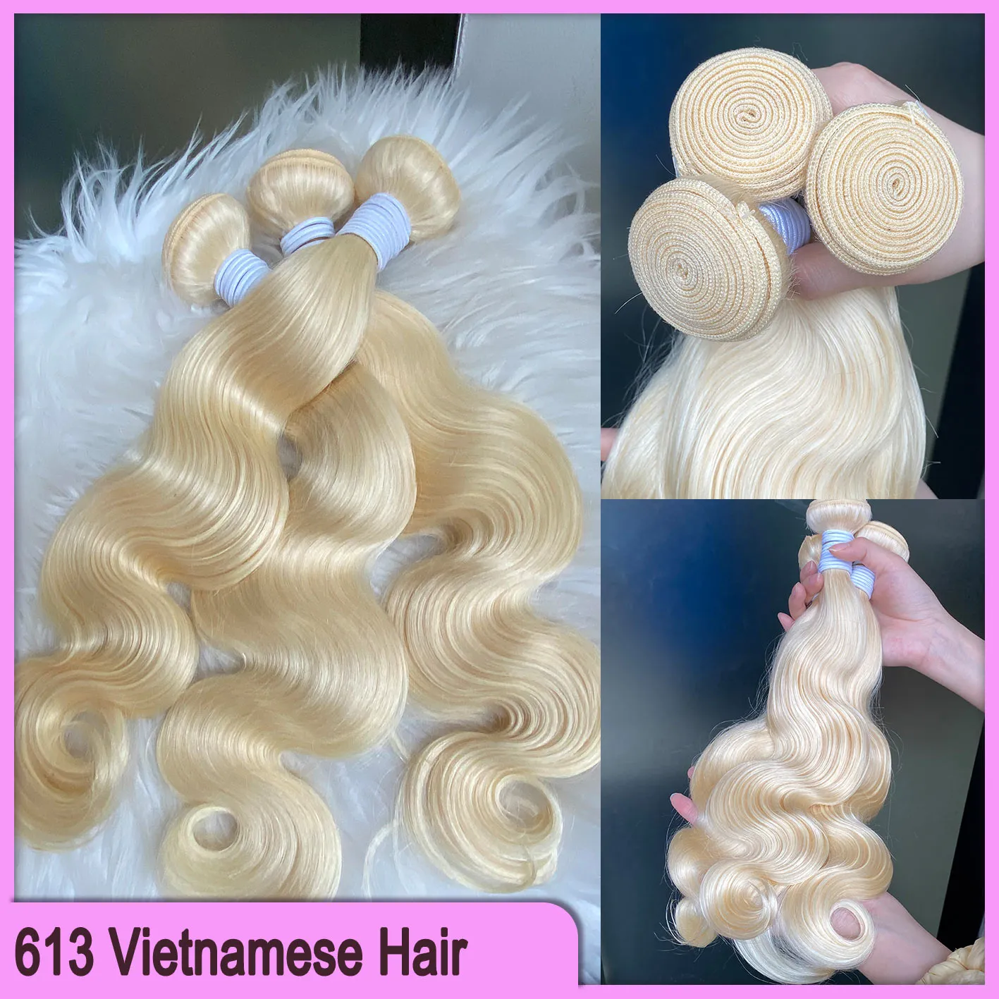 3 bundles of Vietnam remy human hair. Wavy (NW1) natural bundles human hair remy double – Vietnam  main image 3