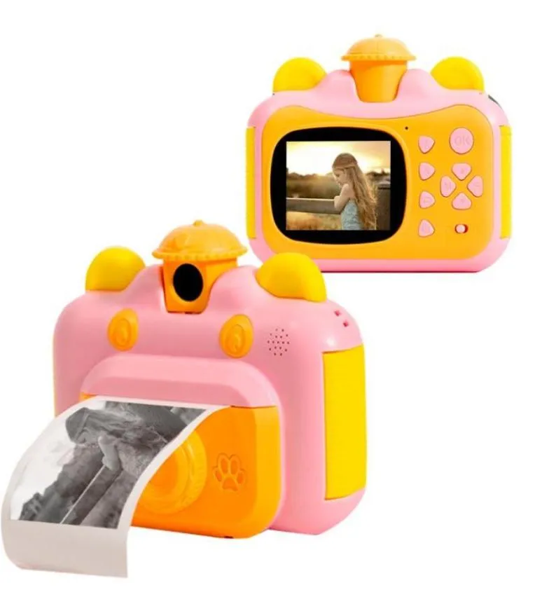 Digitalkameror Instant Print Camera för barn med papper 24 tum skärm 12MP PO 1080P Videoinspelning Barn Camcorder5270752