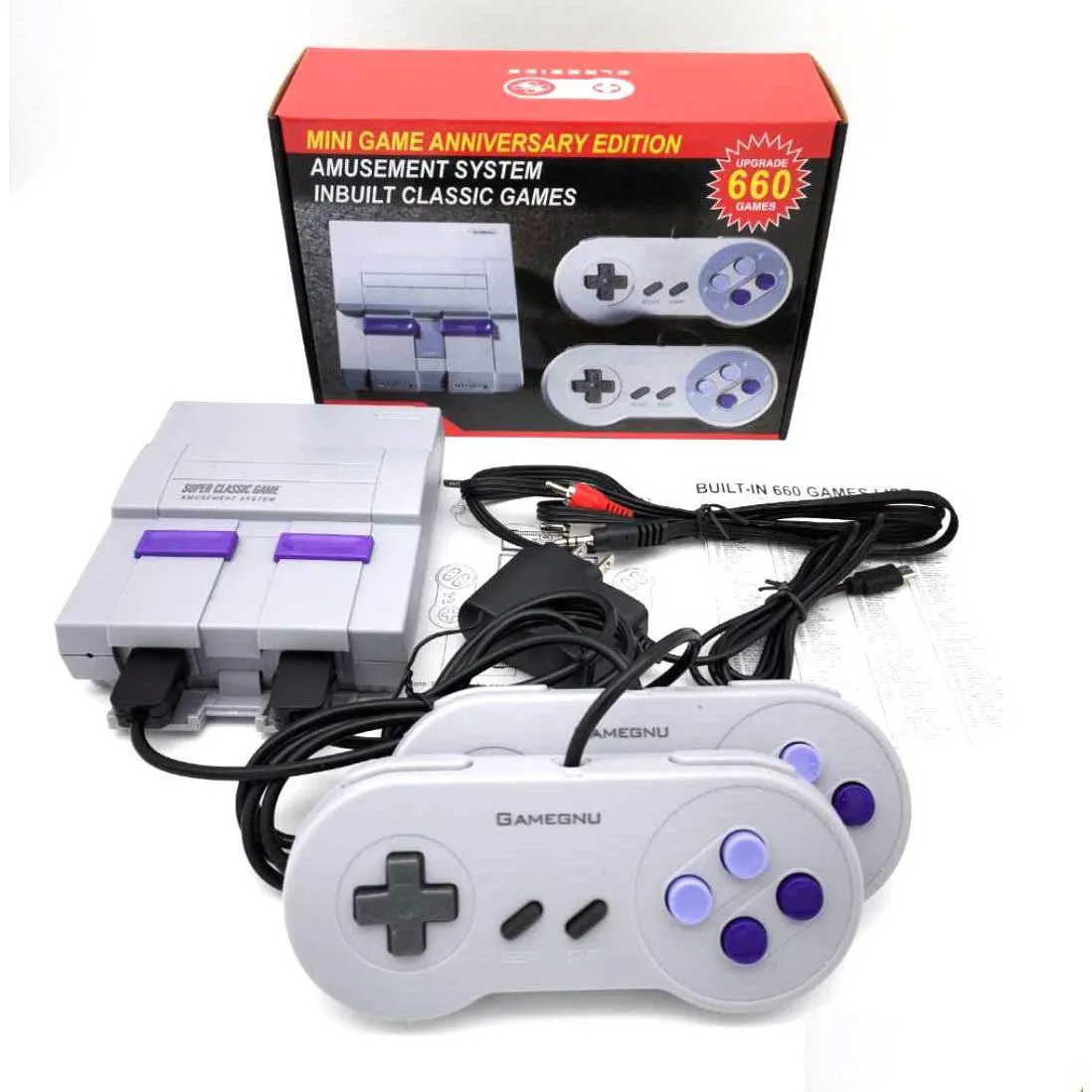 Tragbare Game-Spieler Super Classic SFC TV Handheld Mini-Konsolen Unterhaltungssystem für 660 NES SNES-Spielekonsole von Sea Drop Deli Otxvw