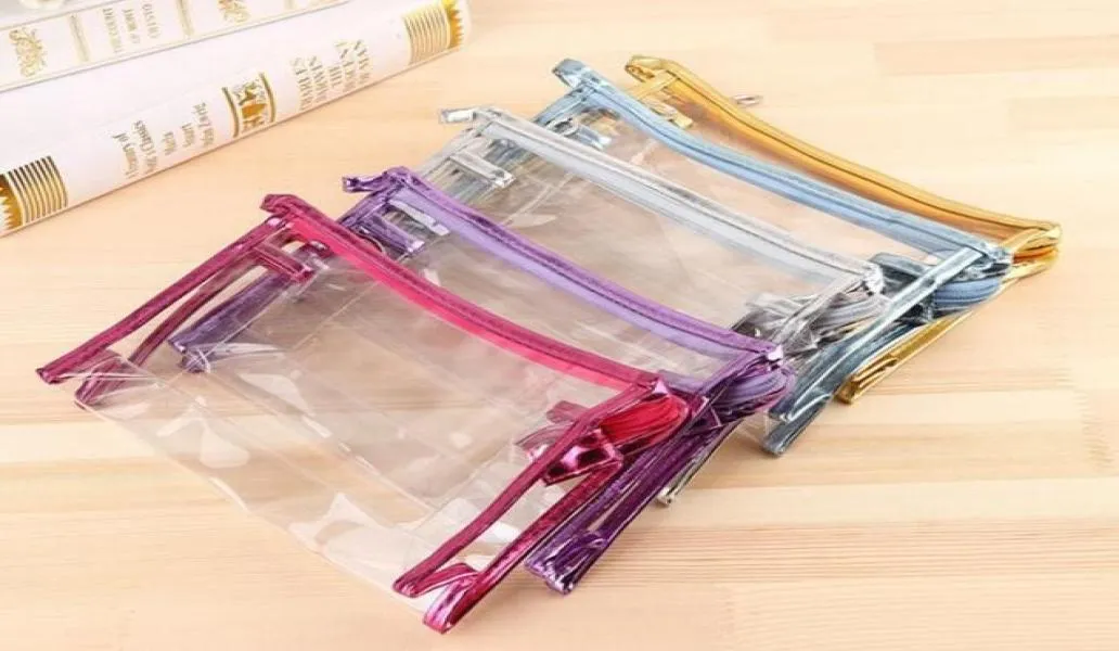 Travel Clear Waterproof PVC Cosmetic Bag Envelope Receive Toiletry Bags Makeup Bag Organizer Transparent Toiletry Pouch XB19093874