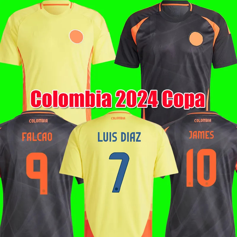 Kolumbia 2024 Copa America Home Away Away Jerseys Arias Falcao James 24 25 Koszulki piłkarskie zestawy mężczyzn dzieci