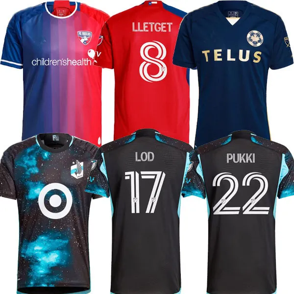 2024 FC Dallas Soccer Jerseys Minnesota United Vancouver 15 Whitecaps Lletget 8 Paes 30 Ferreira 10 Arriola 7 Mls Jersey Football Shirts Boxall Lod Pukki Hlongwane Sw