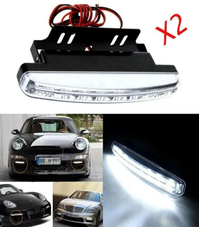 2018 auto-styling 2 stück 8LED Tagfahrlicht DRL Auto Nebelscheinwerfer Wasserdicht Weiß DC 12 V3957349