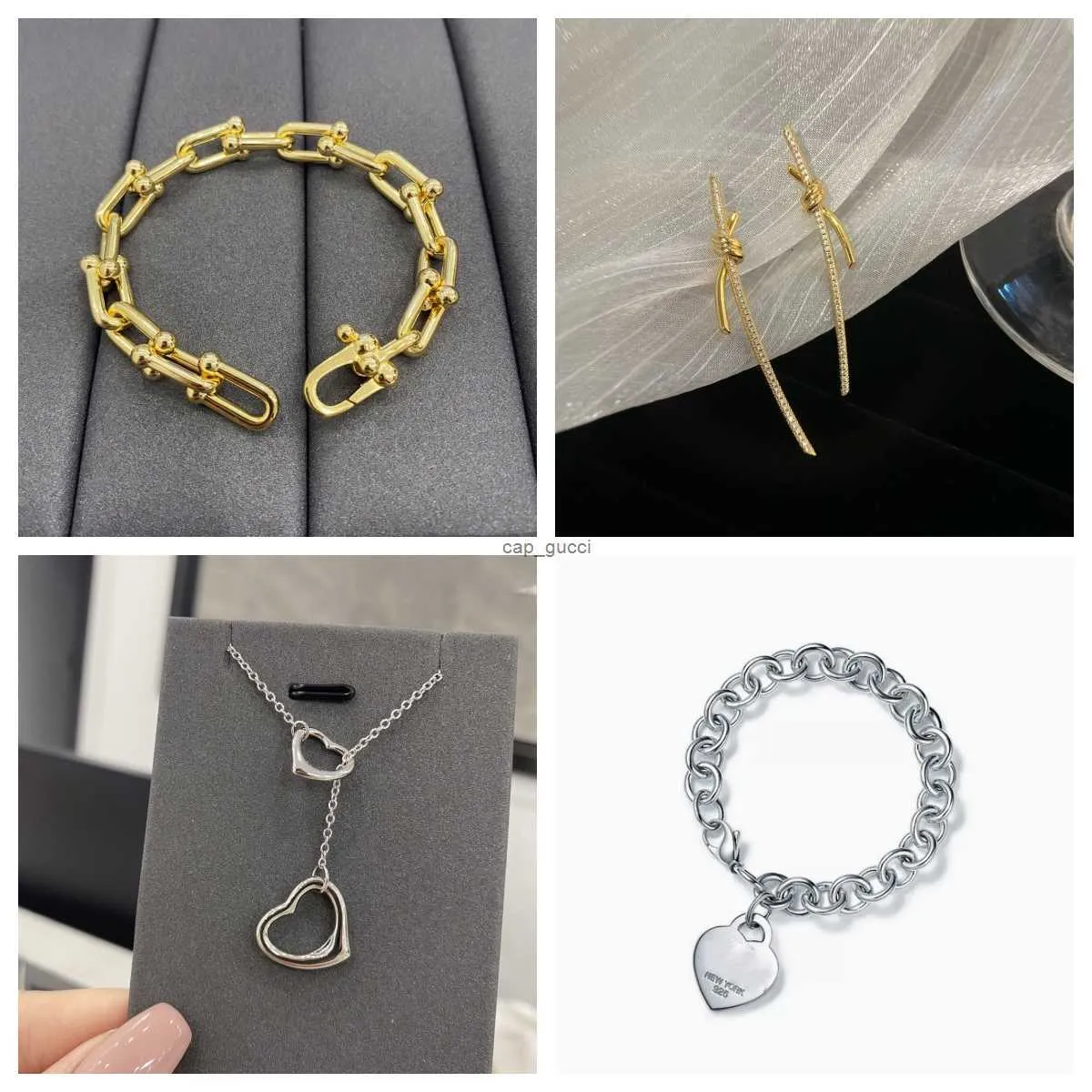 New Fashion Look Top Hot-selling Brand Designer Initial Charm Necklace for Girls Letters Alphabet Heart Bracelet Jewelry Gifts for Girls