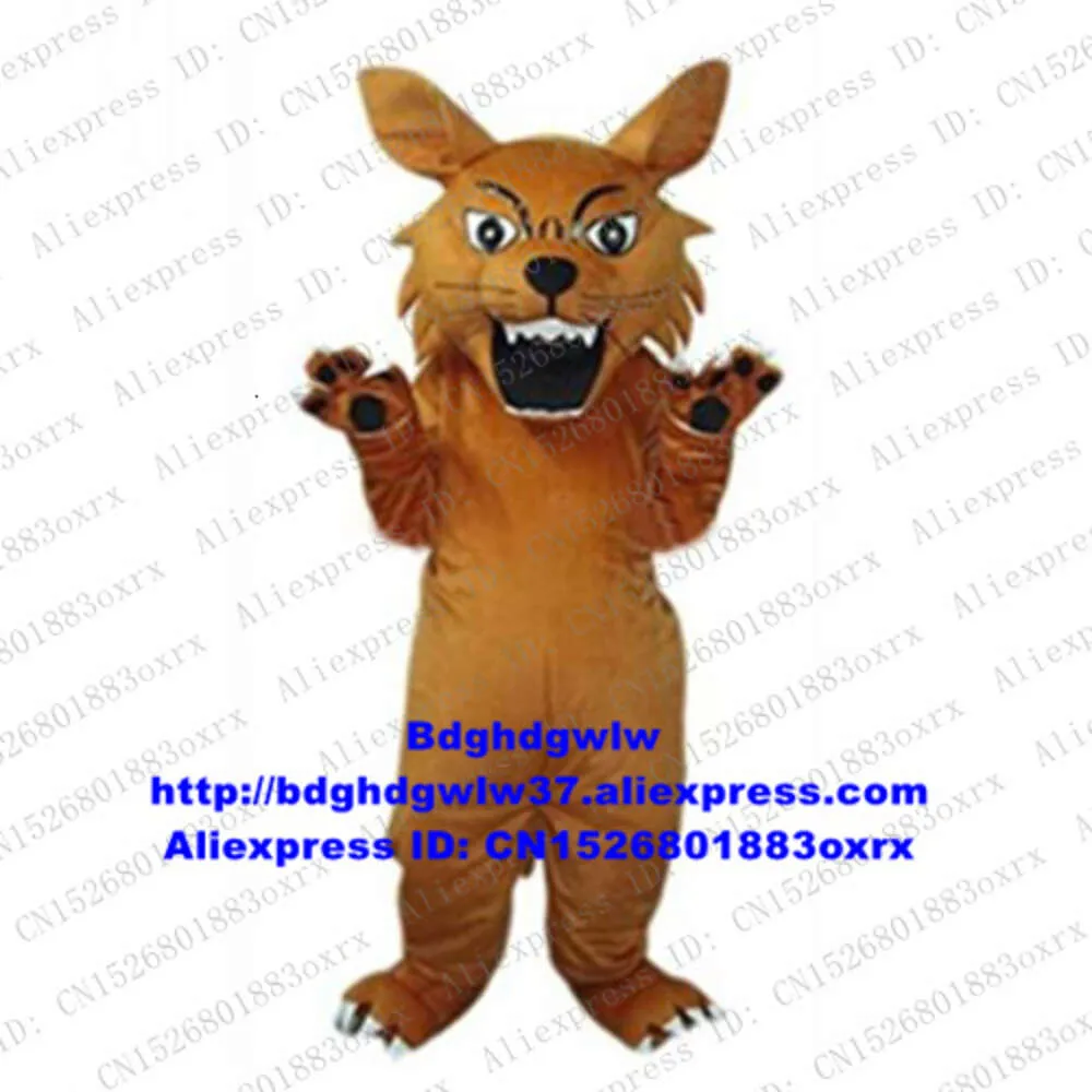 Costumes de mascotte Loup brun Coyote Chacal Dhole Lynx Catamount Bobcat Costume de mascotte adulte personnage de dessin animé session d'ouverture supermarché Zx2398