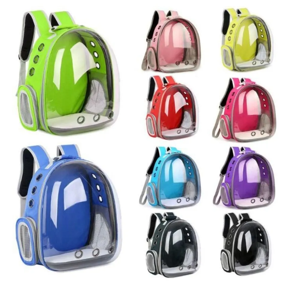 cat Carrier Breathable Transparent backpacks Pet Cats Puppy Travel Space Backpack color Bag319v