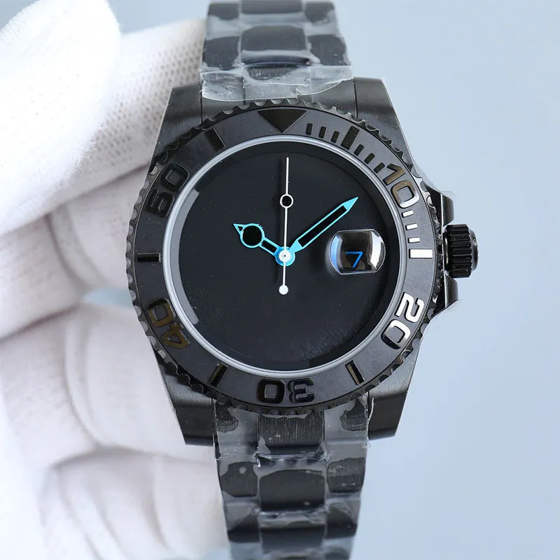 メンデザイナーの高級時計40mm自動機械2836ムーブメントチャコールブラックリロエス防水ステンレススチールストラップビジネス腕時計