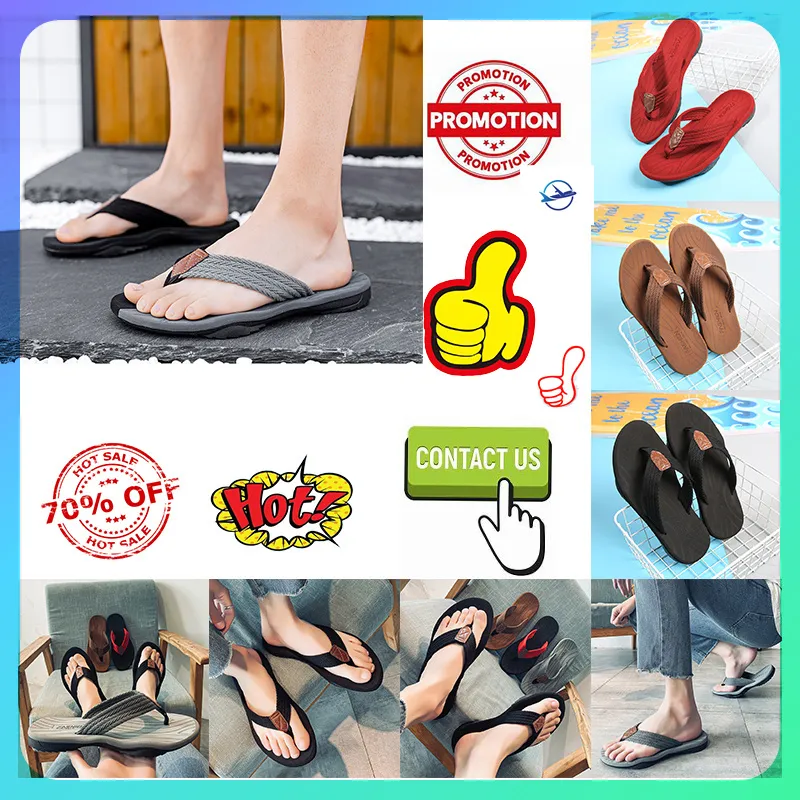 Designer Casual Plate-forme Diapositives Pantoufles Hommes Femme Anti Slip Résistant à l'usure Semelles souples respirantes Flip Flop Sandales de plage plates GAI