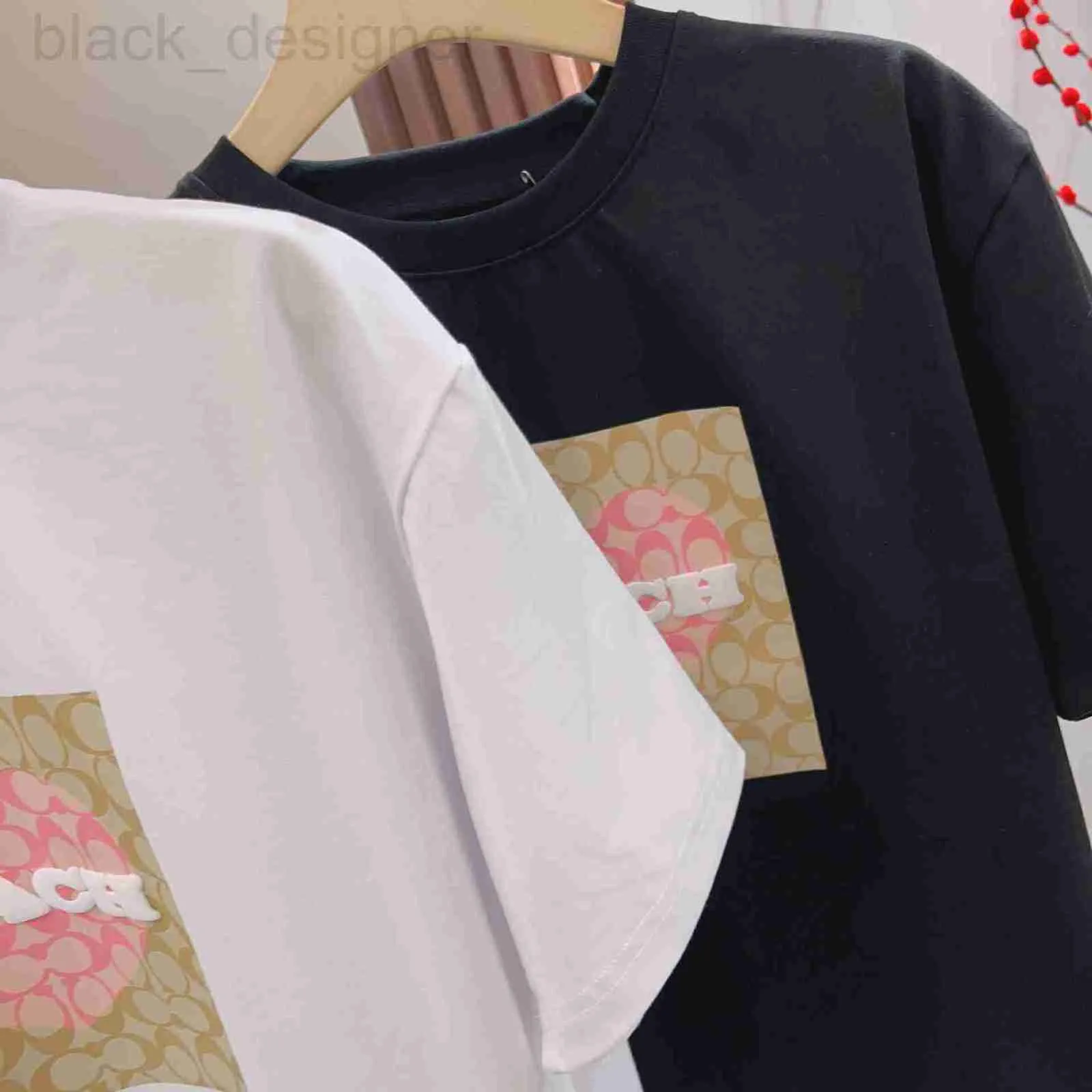 Herr t-shirts designer 24 vår/sommar ch kou familj klassiker gammal blomma full tryck kärlek skum brev mode varumärke och kvinnor par kort ärm t-shirt t3gf